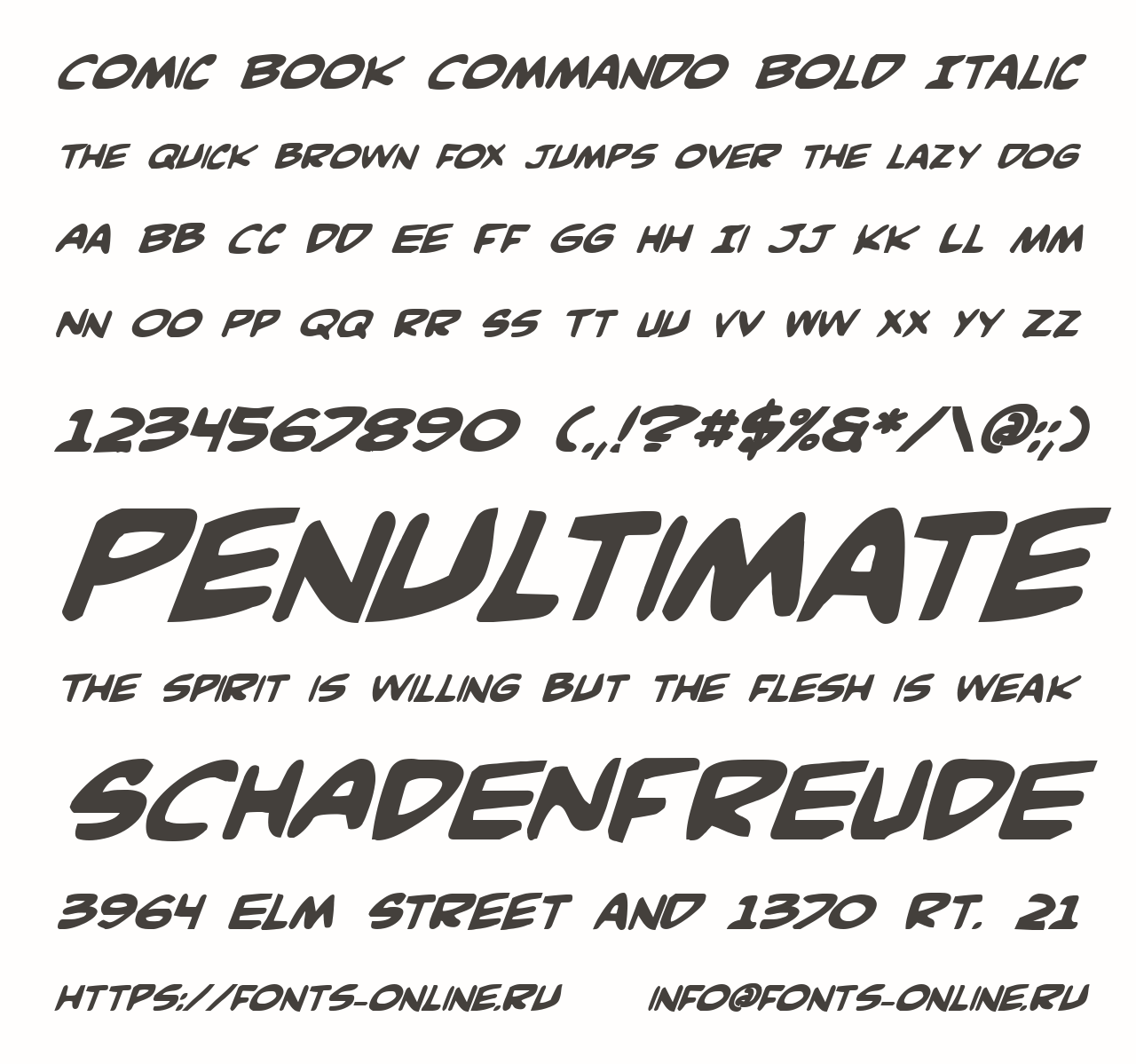 Comic Book Commando Bold Italic Free Font Download